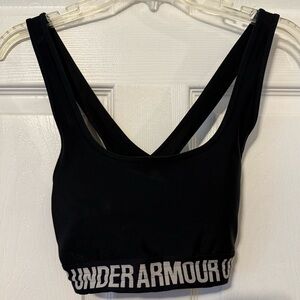 Under Armour Women’s Black Sports Bra with Logo Band